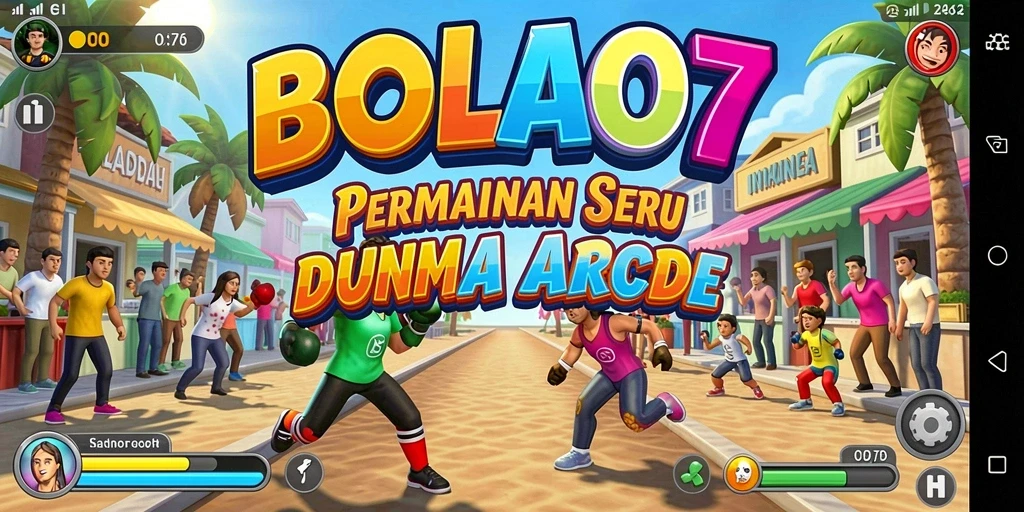 Tangkapan layar utama BOLA07 menampilkan aksi cepat dan gameplay Arcade yang seru.