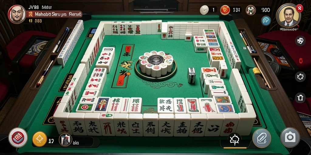 Tampilan gameplay Mahjong yang menarik di JVS88.