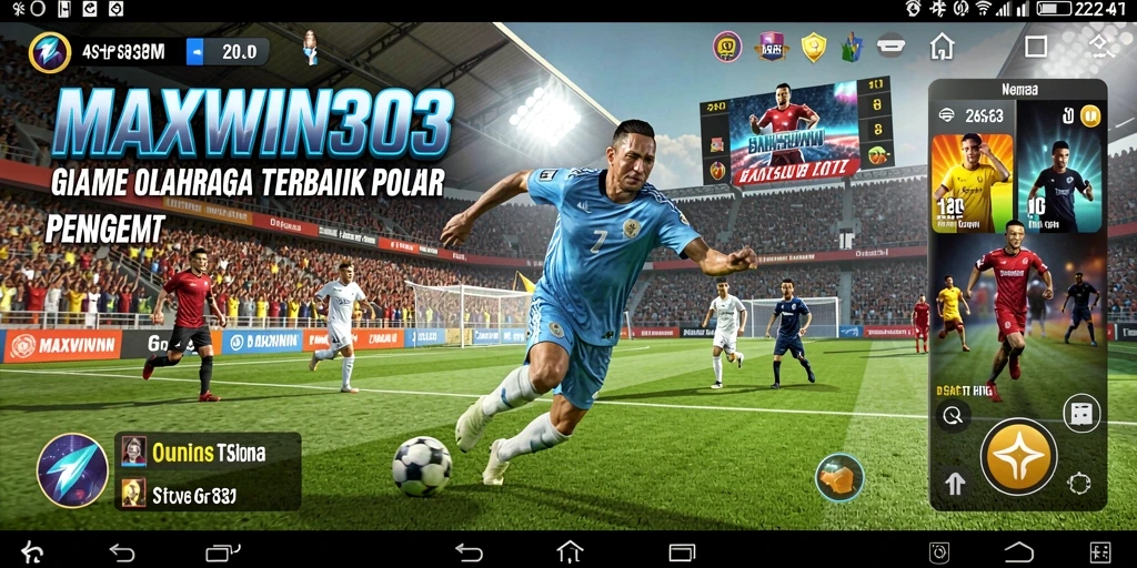 Tampilan gameplay memukau dalam olahraga yang seru dan menghibur.