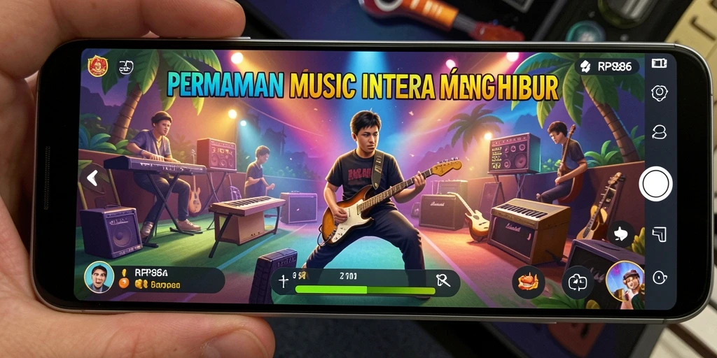 Tampilan gameplay RP886 dengan serunya berinteraksi dengan musik.