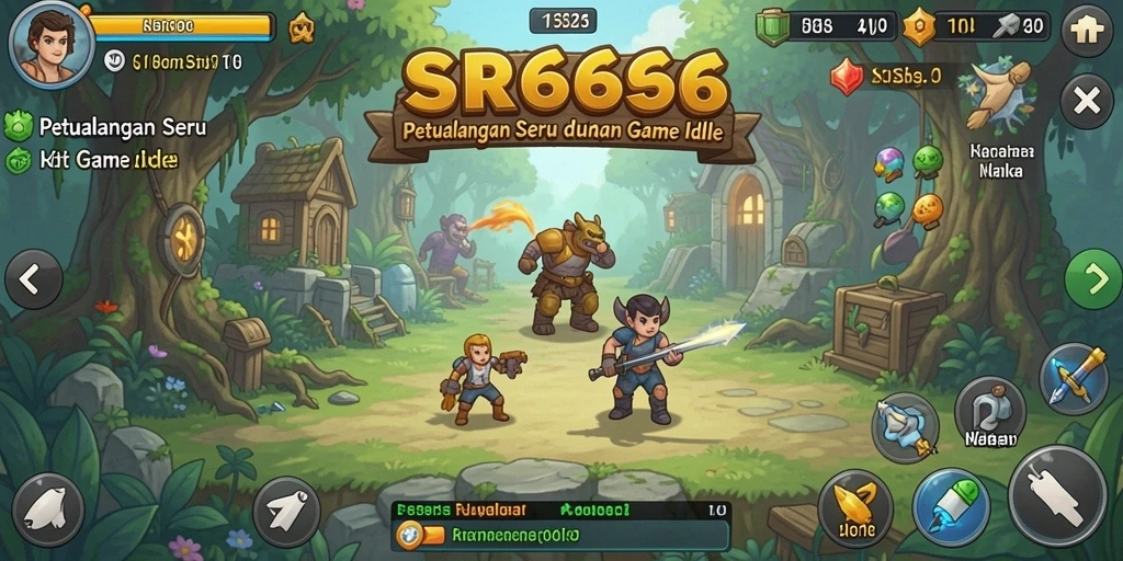 Screenshot gameplay SR6666 dengan tampilan kerajaan yang berkembang.
